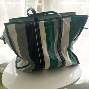 Green LG Balenciaga Bazar Shopper Tote